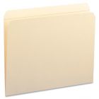 Smead Straight Cut File Folder - 100 per box Letter - 8.50" x 11" - 0.75" Expansion - 11 pt. - Manila