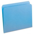 Smead Straight Cut Folder - 100 per box Letter - 11 pt. - Blue