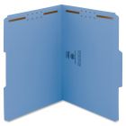 Smead Colored Top Tab Fastener File Folder - 50 per box Letter - 8.50" x 11" -  Blue