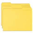 Smead Colored File Folder - 100 per box Letter - Assorted Position - Yellow