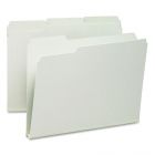 Smead Pressboard Folder - 8.50" x 11" - 1/3 Tab Cut - Pressboard - Gray, Green