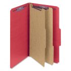 Smead SafeSHIELD Colored Classification Folder - 8.50" x 14" - 2/5 - Tyvek - Red