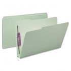 Smead Pressboard Fastener Folder - 25 per box - 8.50" x 14" - Gray, Green