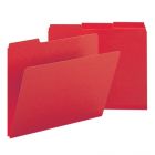 Smead Colored Pressboard Folder - 8.50" x 11" - Red