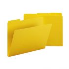 Smead Colored Pressboard Folder - 8.50" x 11" - Yellow