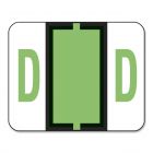 Smead Bar Style Color Coded Alphabetic Label - 1.25" Width x 1" Length - 500 / Roll - Light Green