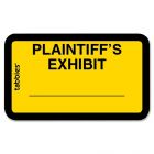 Tabbies Tabbies Plaintiff's Exhibit Legal File Labels - 252 per pack - Yellow