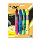 BIC Brite Liner Grip XL Fluorescent Assorted Highlighter - 4 Pack