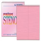 Tops Gregg Prism Steno Notebook - 4 per pack - Gregg Ruled - 6" x 9" - Pink Paper