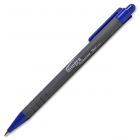 Integra Rubber Barrel Retractable Ballpoint Pen, Blue - 12 Pack