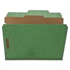 Nature Saver Colored Classification Folder - 8.50" x 11" - 1 Dividers - 25 pt. - Green