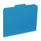 Business Source Interior File Folder - 100 per box Letter - 8.50" x 11" - Blue