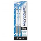 Pilot Acroball .7mm Retractable Pen, Black - 2 Pack