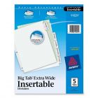 Avery WorkSaver Extra Wide Big Tab Divider - 5 per set