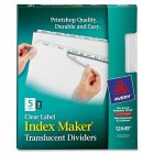 Avery Index Maker Easy Apply Clear Label Divider - 5 per pack