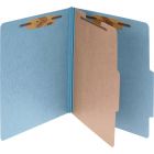 Acco Classification Folder - 10 per box Legal - 8.50" x 14" - 1 Dividers - Sky Blue