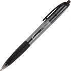 Integra Rubber Grip Retractable Pen, Black - 12 Pack