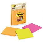 Post-it 3x3 Super Sticky Jewel Pop Coll. Notes - 3 per pack - Assorted