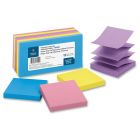 Business Source Pop-up Adhesive Note - 12 per pack - Assorted Colors