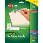 Avery 0.66" x 3.43" Rectangle Assorted Removable Filing Label - 750 per pack