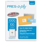 Avery 2" x 4" Rectangle Pres-A-Ply Standard Shipping Label (Laser) - 1000 per box