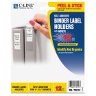 C-line Self-Adhesive Binder Label Holder - 12 per pack