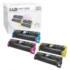 LD Remanufactured Toners for HP 122A Cartridges (Bk, C, M, Y)