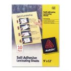 Avery Self-Adhesive Laminating Sheets - 10 per pack