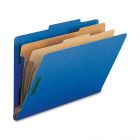 Nature Saver Classification Folder - 10 per box Legal - 8.50" x 14" - 2 Dividers - 25 pt. - Midnight Blue