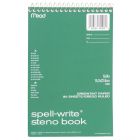 Mead Spell-Write Steno Book - 80 Sheet - Gregg Ruled - 6" x 9" -  Green Paper