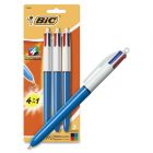 BIC 4-Color Ballpoint Pen, Assorted - 3 Pack