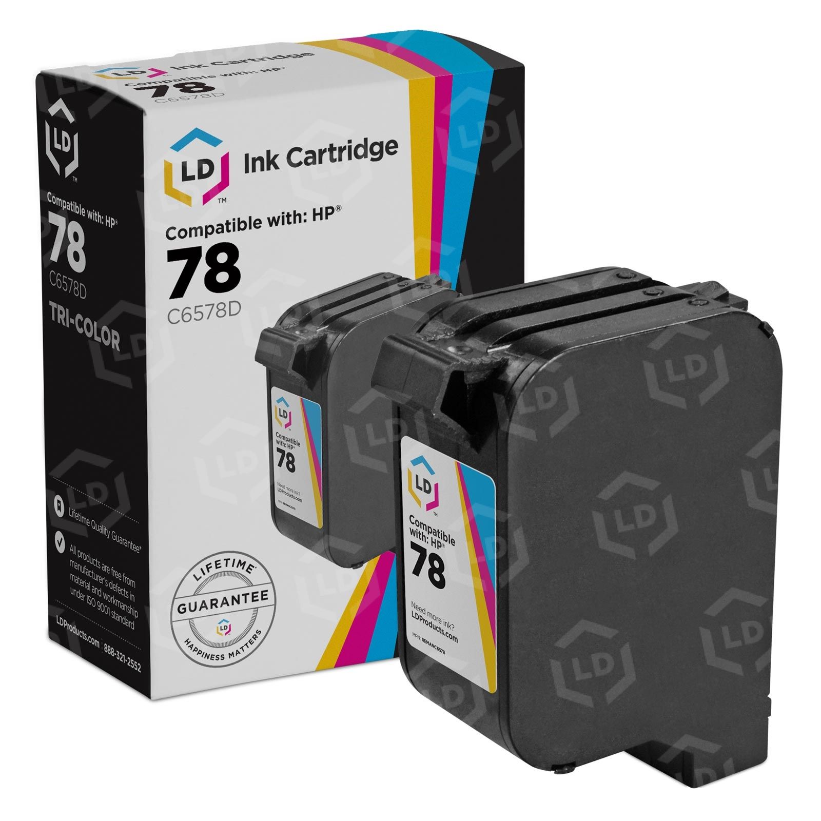 LD Remanufactured Tri-Color Ink Cartridge - For HP C6578D (78