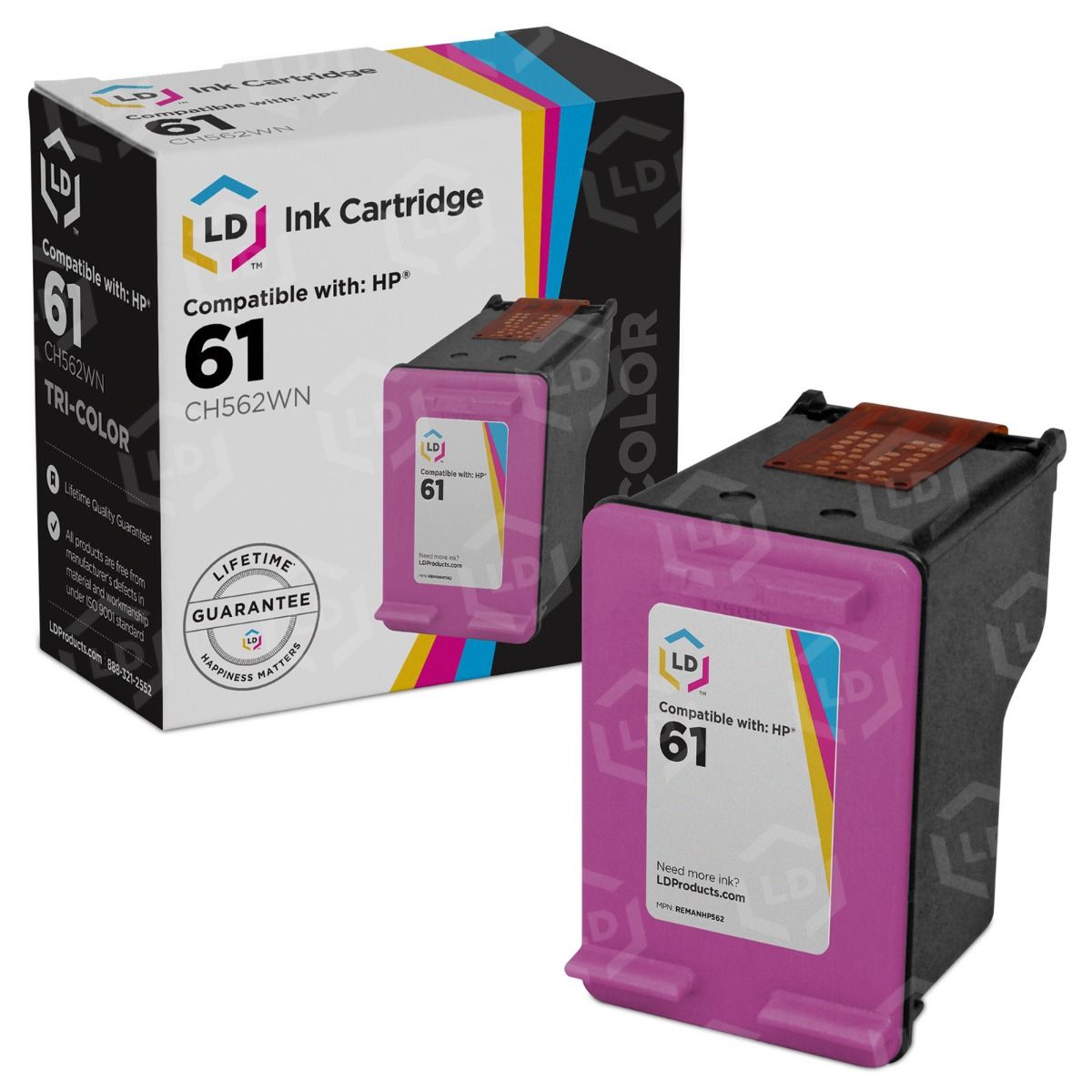 HP 61 Color Ink Cartridge - Lower Price CH562WN - LD Products