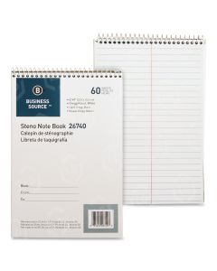 Business Source Steno Notebook - 60 Sheet - 15.00 lb - Gregg Ruled - 6" x 9"