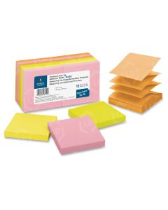 Business Source Pop-up Adhesive Note - 12 per pack - Assorted Bright Colors