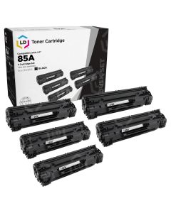 5 Pack LD Compatible Black Toner Cartridges for HP 85A