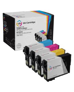 Set of 4 Remanufactured Epson T212XL High Yield Ink Cartridge  (Black, Cyan, Magenta, Yellow)