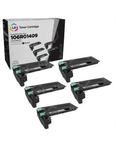 5 pack Compatible Xerox 106R01409 Black Laser Toner Cartridge