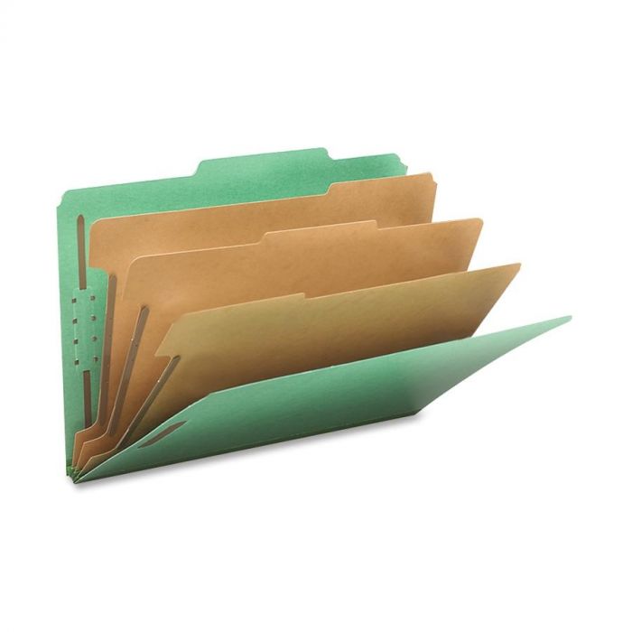 3 Expansion Green 10 per Box 3 Dividers Legal Size 19097 Smead Pressboard Classification File Folder with SafeSHIELD Fasteners 