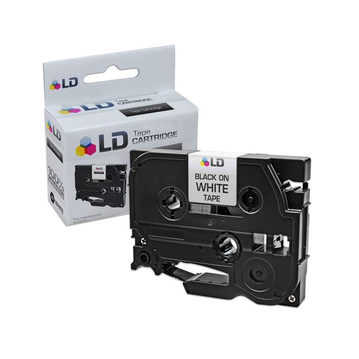 KZe-231 Black on White Laminated Label Tape 12mm 8m Compatible f/Brother PTouch 