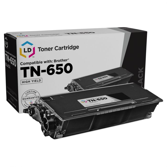LINKYO Compatible Toner Cartridge Replacement for Brother TN650 TN-650 TN620 Black, High Yield, 2 Pack 