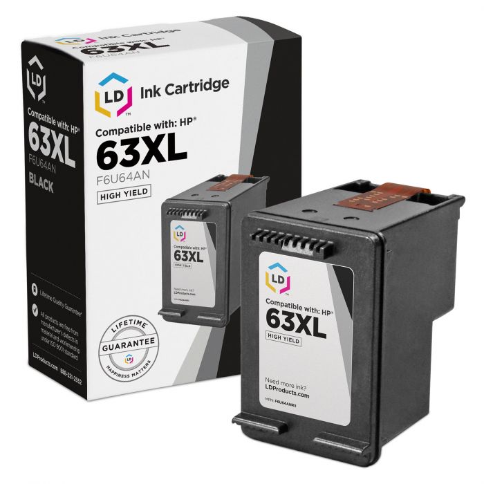 3PK 63XL 63 XL Black Ink Cartridge for HP OfficeJet 3834 5255 5258 With NEW Chip 