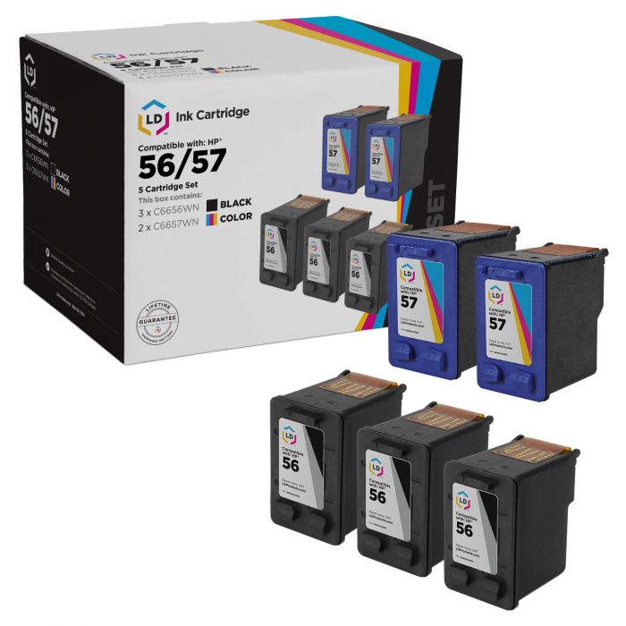 of 5 Remanufactured Replacement for 56 & 57 - LD Products