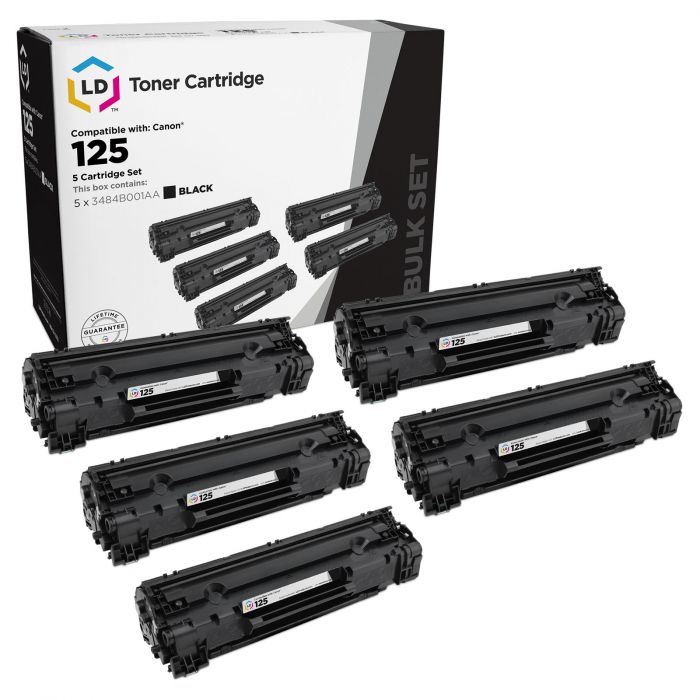 Saga Cooperation philosopher Canon 125 (3484B001AA) High Yield Black Toner 5-Pack - LD Products