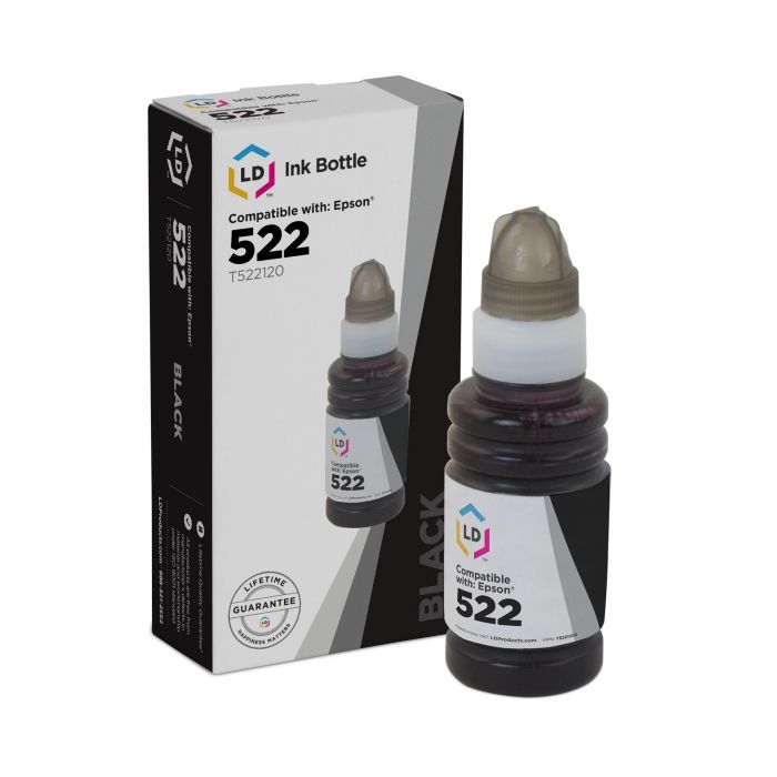 EPSON T522 EcoTank Ink Ultra-high Capacity Bottle Black T522120-S for Select Epson EcoTank Printers 