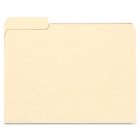 Smead Top Tab File Folder  - 8.50" x 11" - 1/3 Tab Cut on Left - Manila - 100 / box