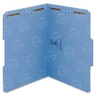 Smead Colored Top Tab Fastener File Folder - 50 per box Letter - 8.50" x 11" -  Blue