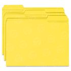 Smead Colored File Folder - 100 per box Letter - Assorted Position - 0.15" - Yellow