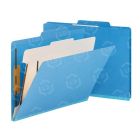Smead Top Tab Colored Classification Folder - 8.50" x 11" - Tyvek - Blue