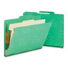 Smead Top Tab Colored Classification Folder - 8.50" x 11" - Tyvek - Green